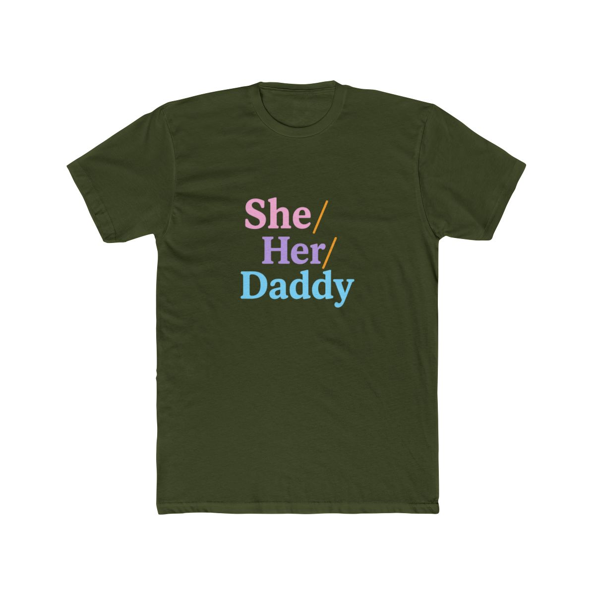 She/Her Daddy Pronoun Pride T-Shirt - alternate angle 5, merchandise